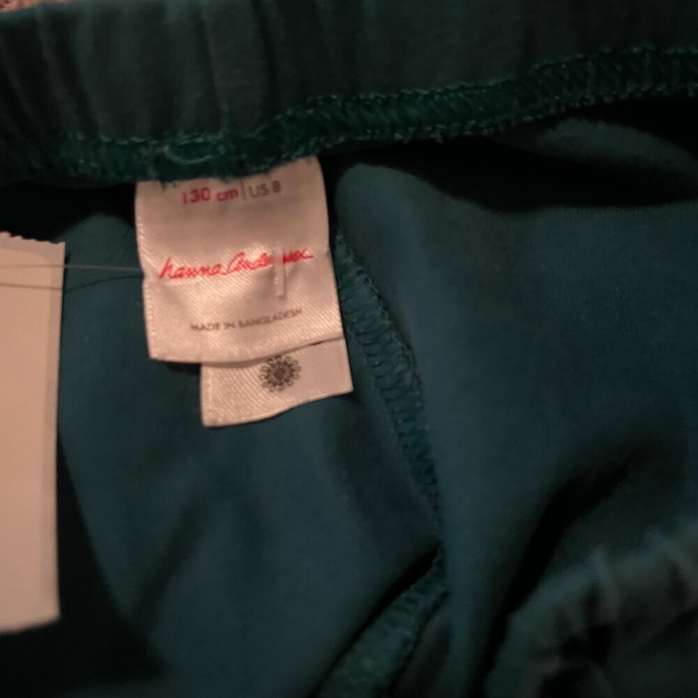 Hanna Andersson Girl’s Green Leggings Size 8 - Picture 3 of 3